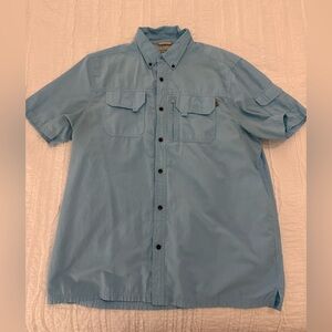Field & Stream Men's Sky Blue Casual Button Down Shirt